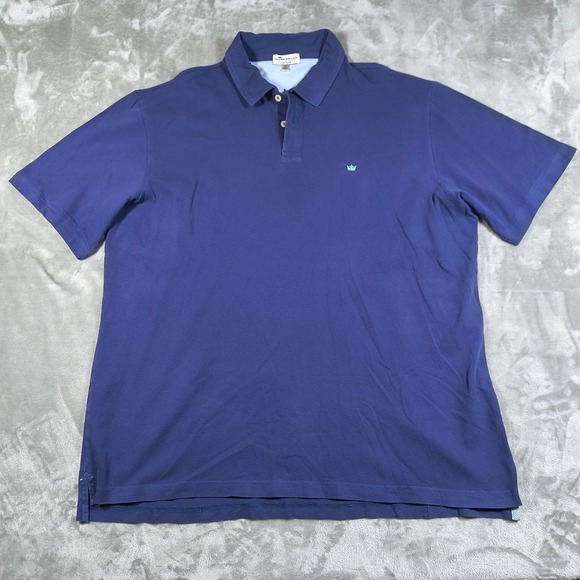 Peter Millar Other - Peter Millar Polo Shirt Mens XL Blue Crown Finish Embroidered Stretch Golf